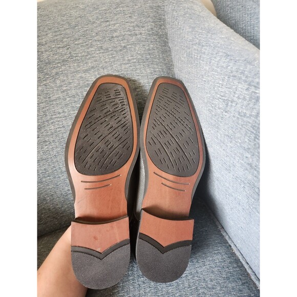Giorgio Venturi Men\'s Gray Italian Leather Loafers w/ Toe Caps Size 8.5 main image 7